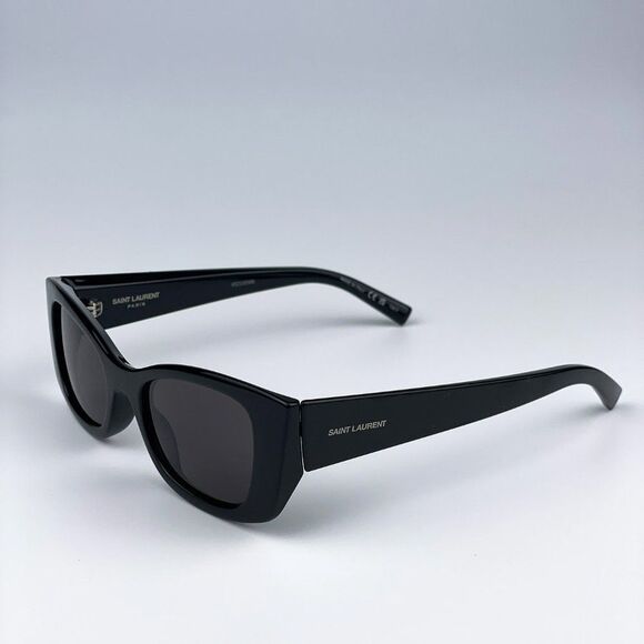 Saint Laurent SL593 001 Sunglasses Black Square Unisex - Picture 11 of 15